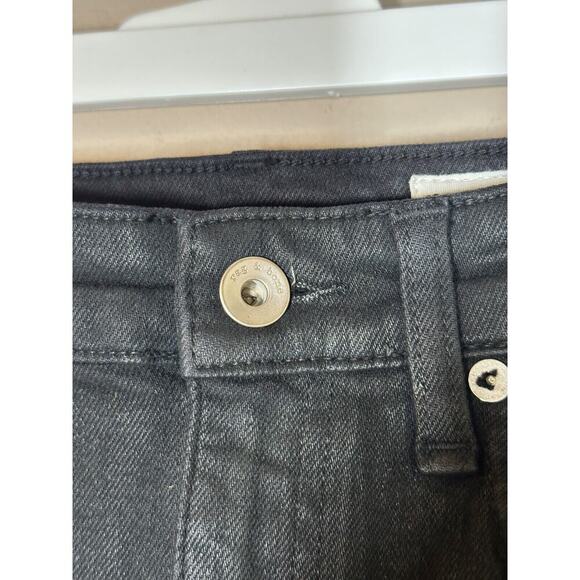 Rag & Bone Nina Coated High-Rise Skinny Jeans Black SZ 26 - Picture 5 of 10